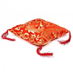 Red tibetan bowl cushion 14cm