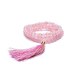 Mala quartz rose 108 perles