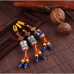 Prayer wheel key ring