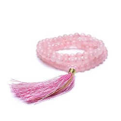 Mala quartz rose 108 perles