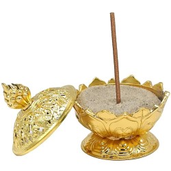Golden Lotus Incense Burner