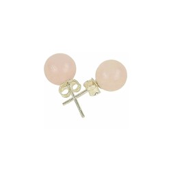 Rose quartz earrings, 925 sterling silver