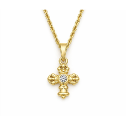 Pendentif plaqué or Vajra & cloche - collection Rigpa